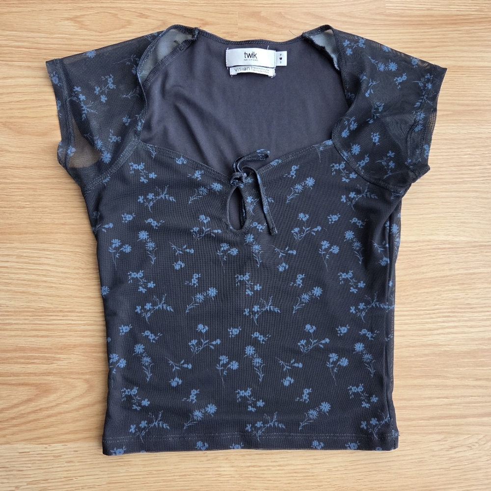 TWIK Navy Floral Top